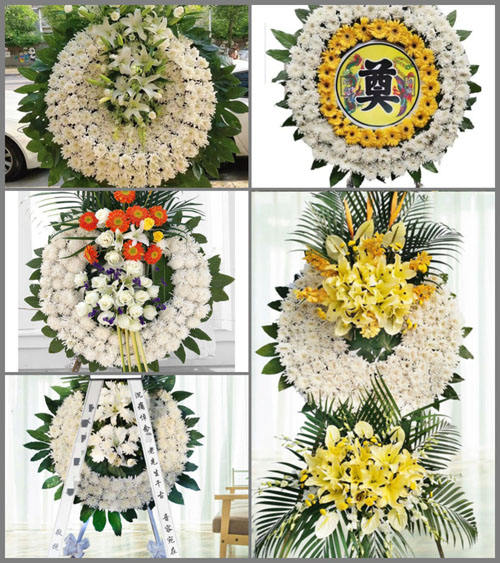 四川成都金堂县淮口镇洲城村花圈速递